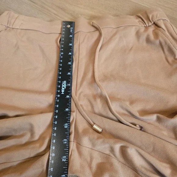Autres Filles Womens Wide Leg Drawstring Trousers Tan Camel Size Large - Picture 7 of 11
